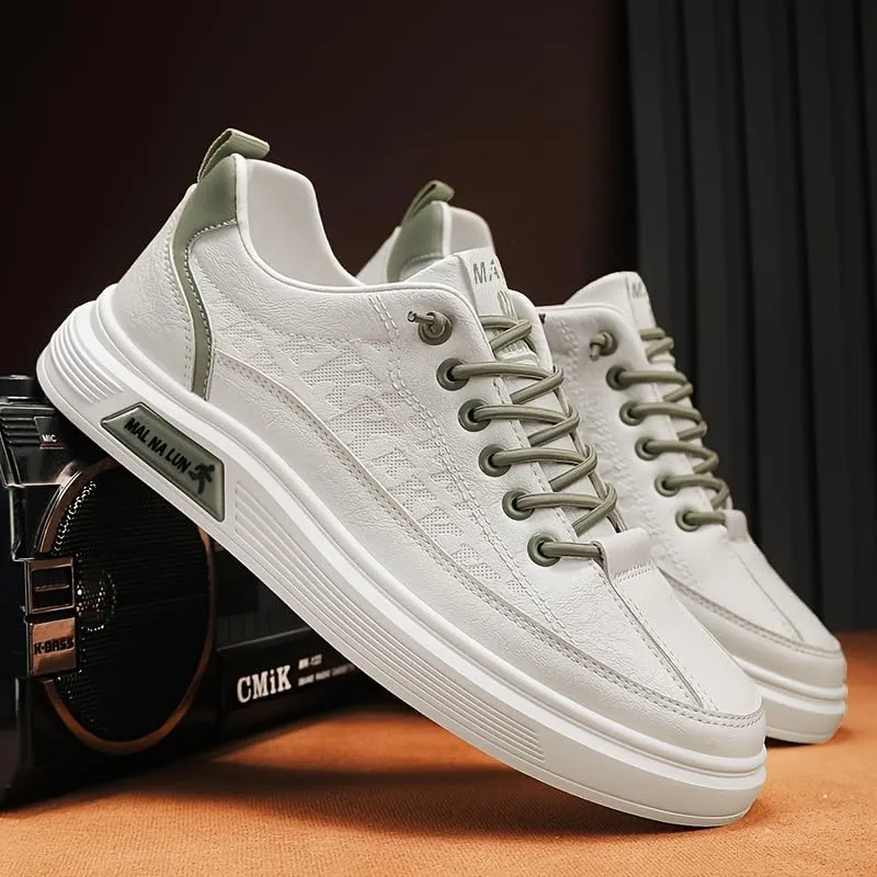 Men's Fashion Sneakers - Low Top Casual Sports Shoes, Elastic Band Closure