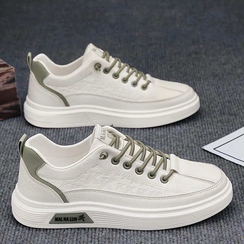 Men's Fashion Sneakers - Low Top Casual Sports Shoes, Elastic Band Closure