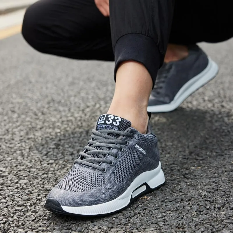 Men's Invisible Height Increasing Elevator Shoes Lightweight Sport Shoes Height-Boosting Non-Slip Sneakers 2.4'' Taller