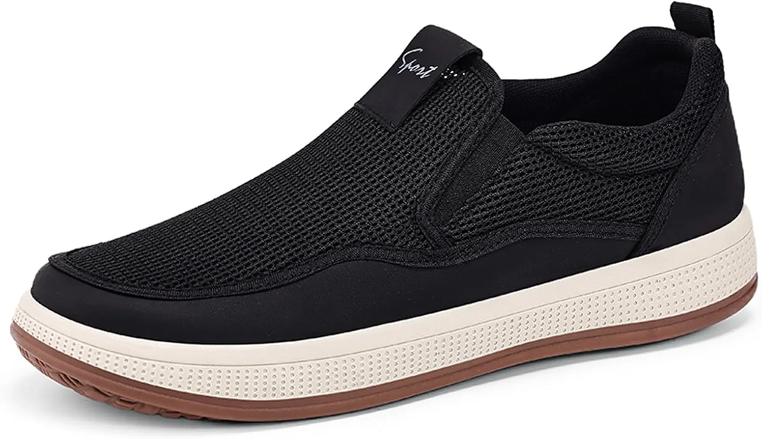 Men's Lightweight Mesh Slip On Loafers - Breathable Boat Shoes with Cushioned Insole & Soft Sole | Casual Sneakers for Driving, Walking & Active Lifestyle