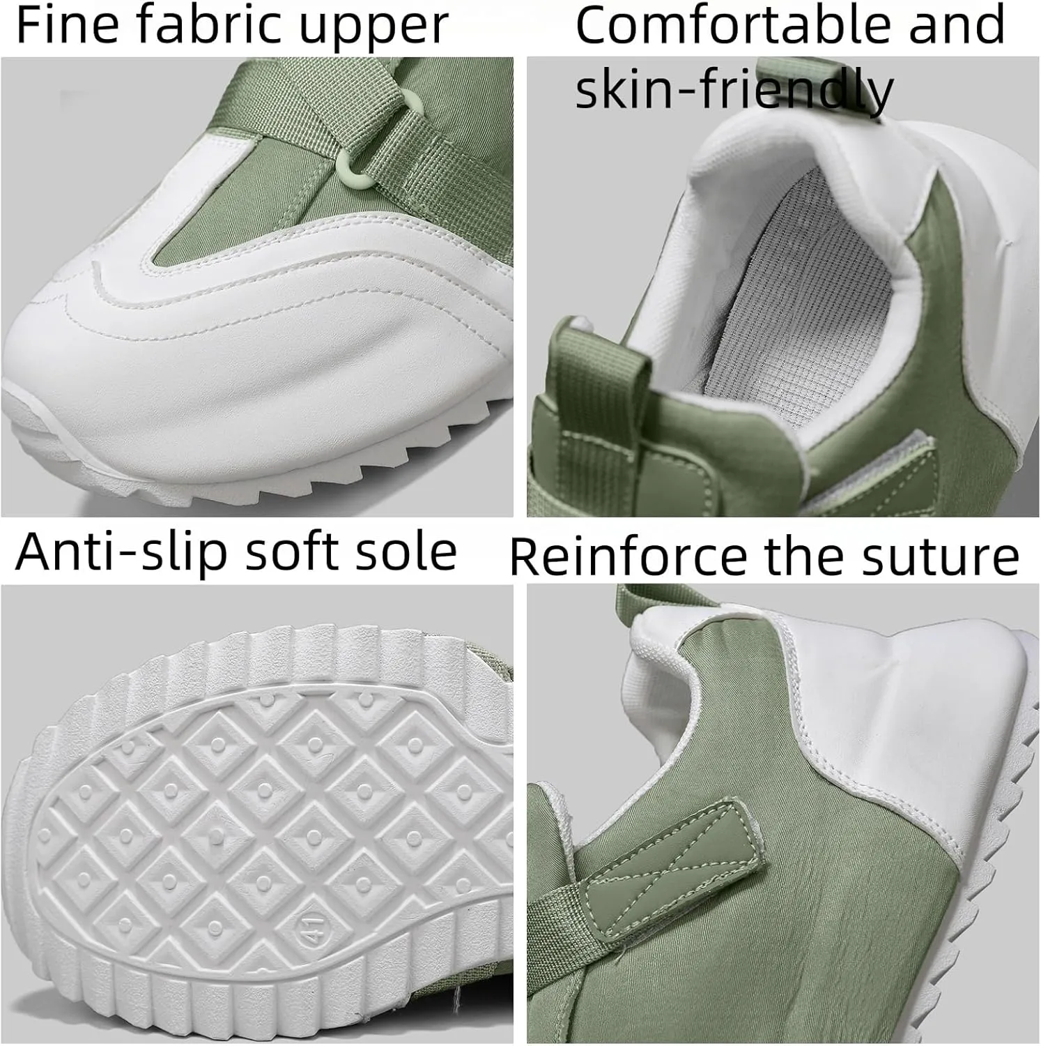 Men's Lightweight Outdoor Platform Sneakers with Thick Sole & Breathable Mesh Adjustable Closure for Walking Jogging Camping All-Season Slip-On Shoes