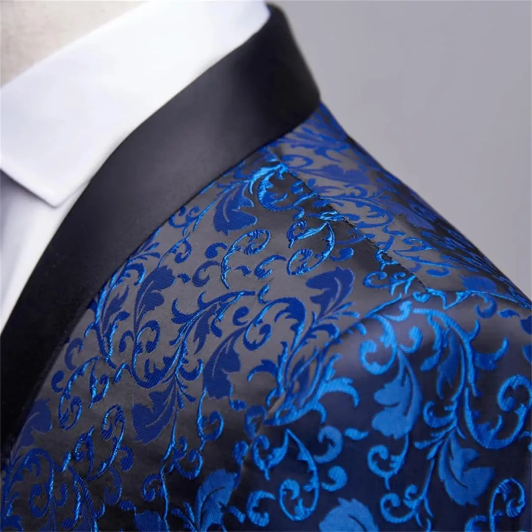 Men’S Luxurious Formal Single Breasted Blazer Regular Length Long Sleeve Wedding Coat