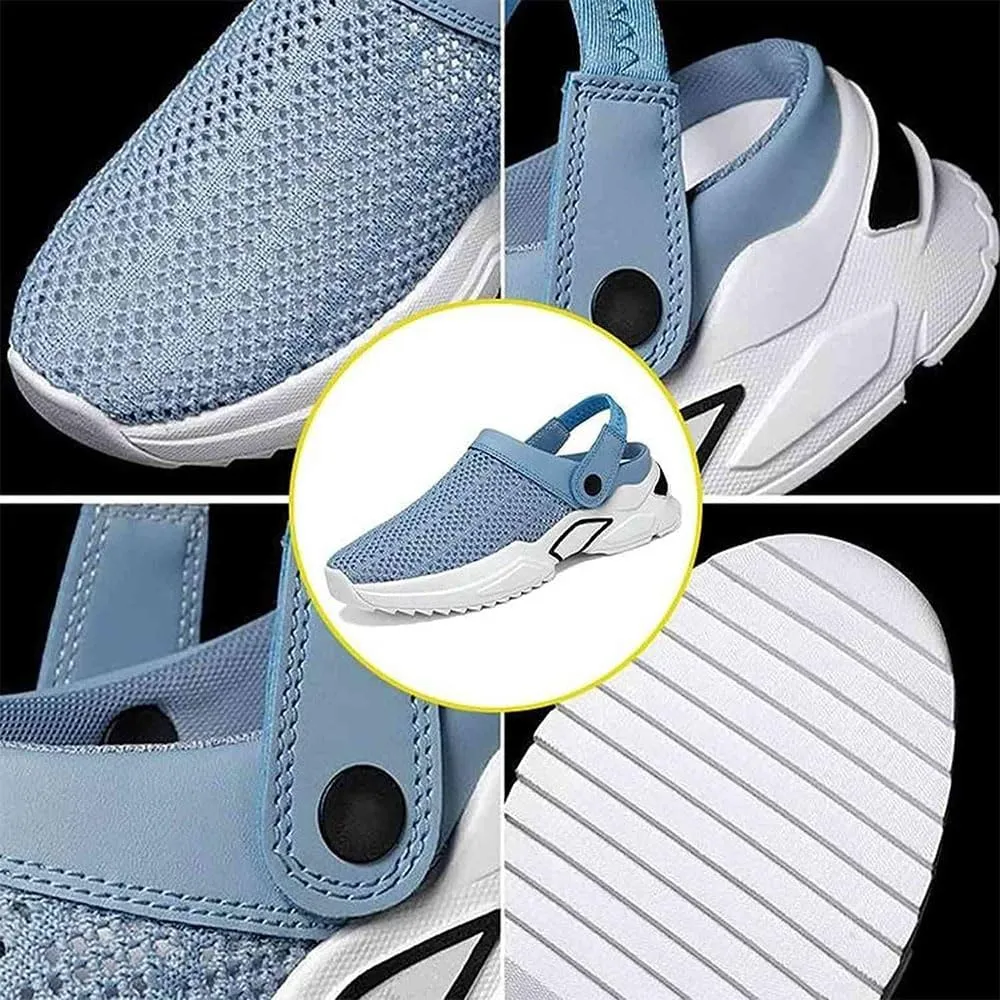 Men's Orthopedic Hollow-Out Summer Sandals Clogs Breathable Mesh Non-Slip Lightweight Comfortable Slip on Slippers