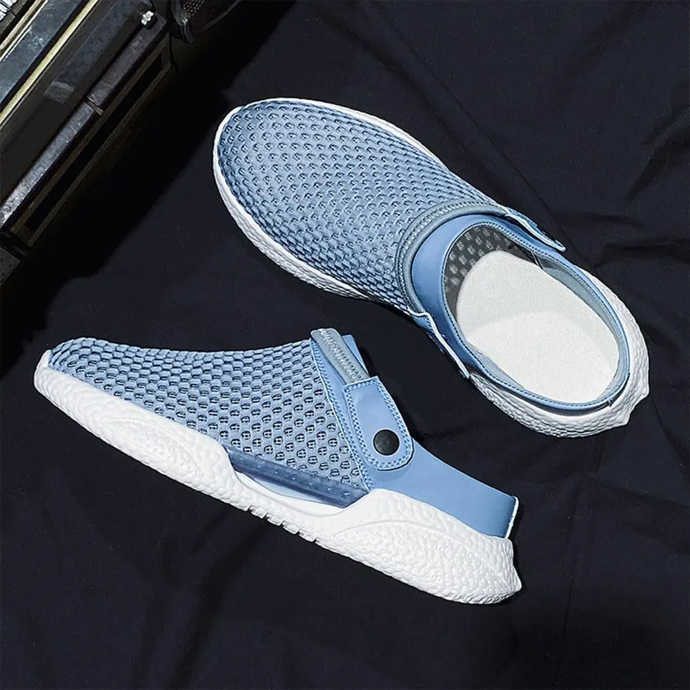 Men's Orthopedic Hollow-Out Summer Sandals Clogs Breathable Mesh Non-Slip Lightweight Comfortable Slip on Slippers