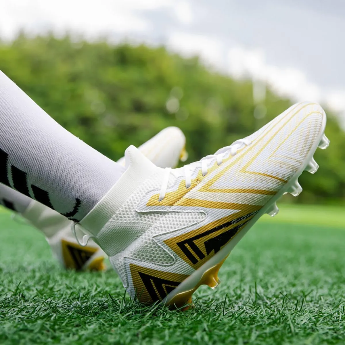 Men's Soccer Cleats Turf AG Shoes Boys Indoor Outdoor Footall Sneaker Youth Ankle Boots for Kids