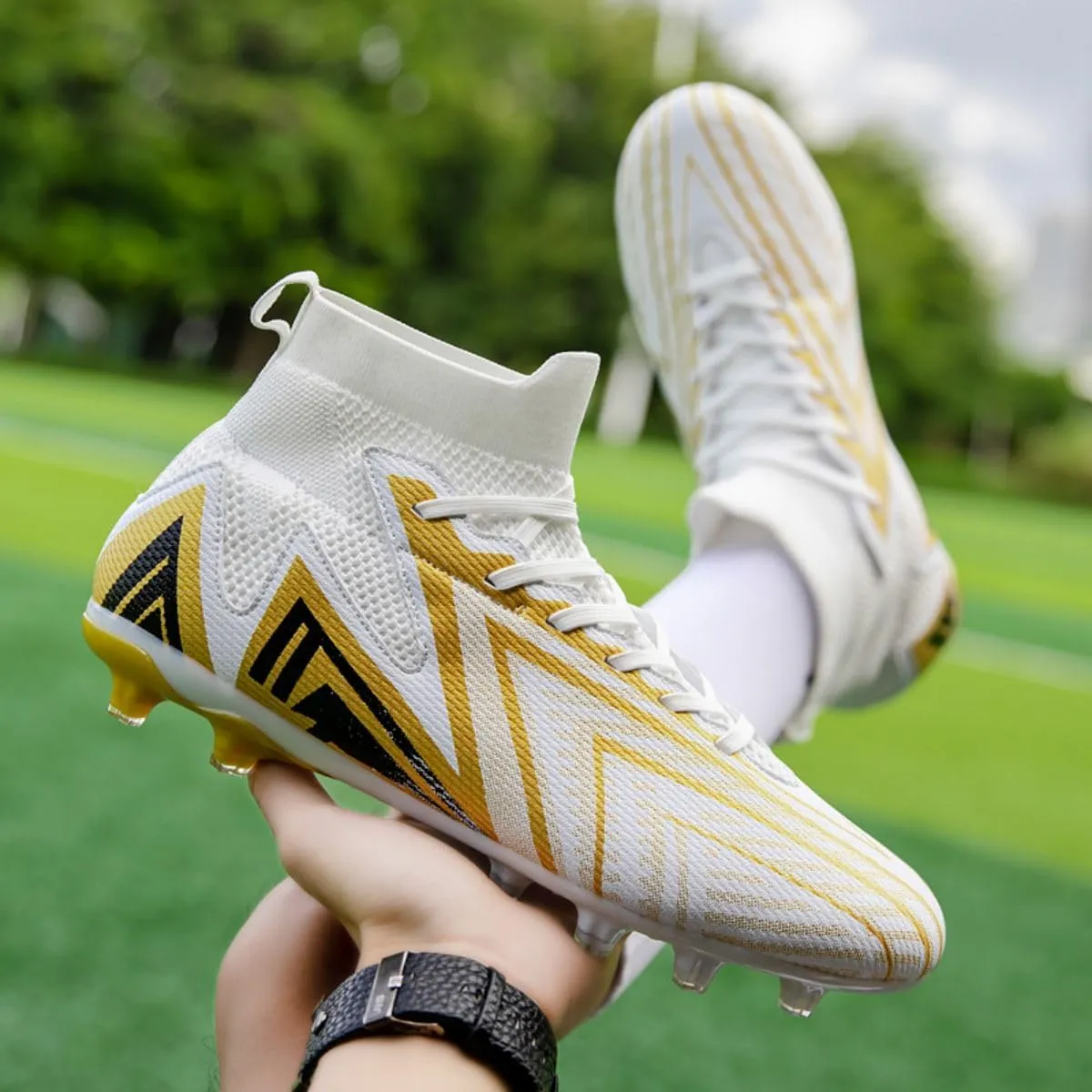 Men's Soccer Cleats Turf AG Shoes Boys Indoor Outdoor Footall Sneaker Youth Ankle Boots for Kids