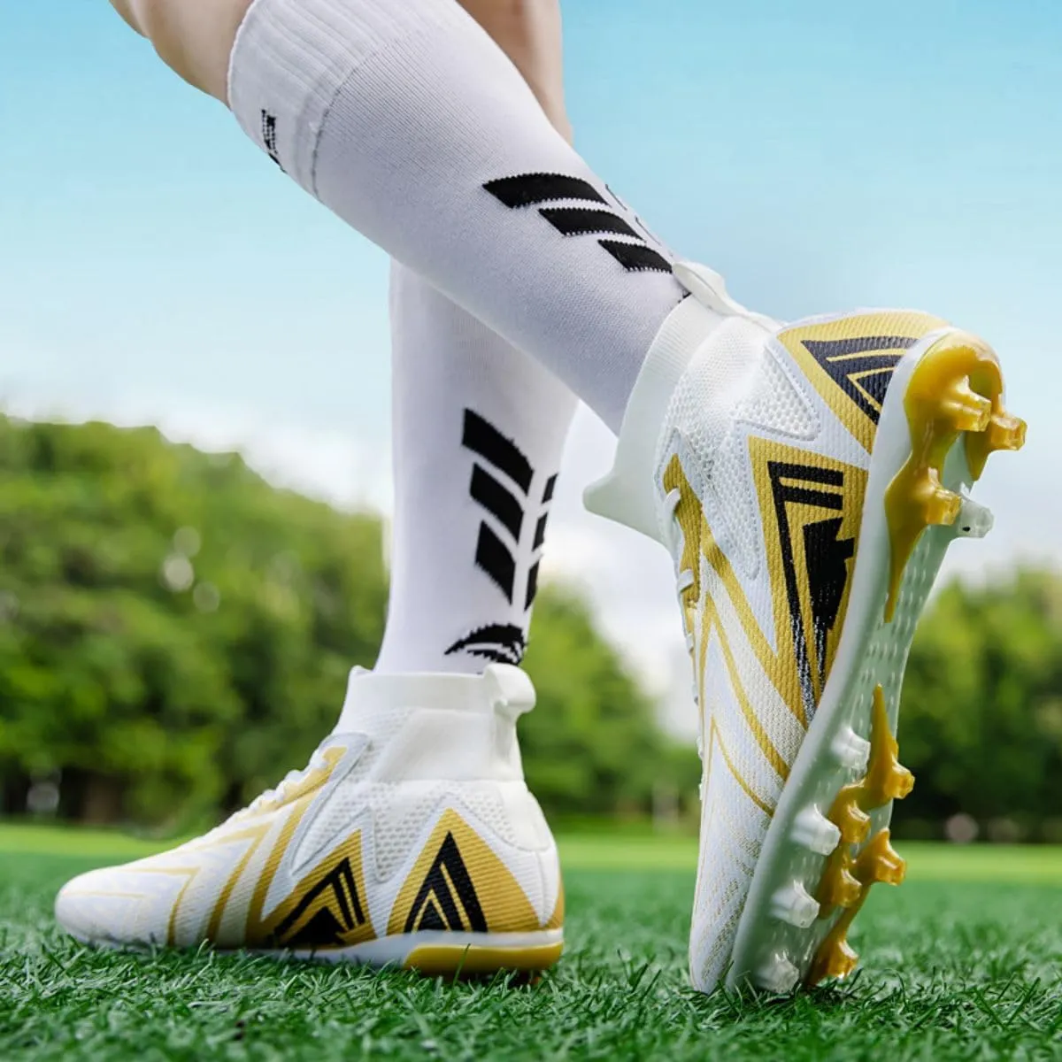 Men's Soccer Cleats Turf AG Shoes Boys Indoor Outdoor Footall Sneaker Youth Ankle Boots for Kids