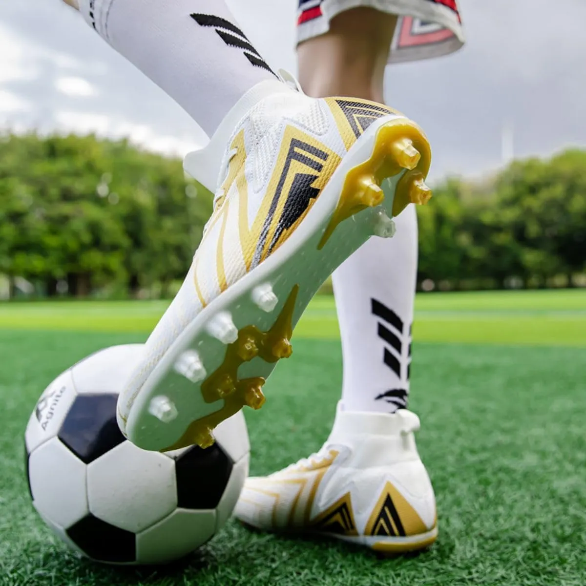 Men's Soccer Cleats Turf AG Shoes Boys Indoor Outdoor Footall Sneaker Youth Ankle Boots for Kids