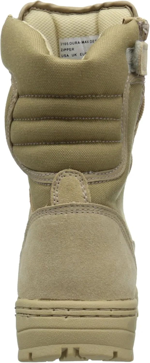 Men’s Tactical Boots Dura Max 8” with Zipper Sand Suede Leather Waterproof Coyote Oil & Slip Resistant Boots