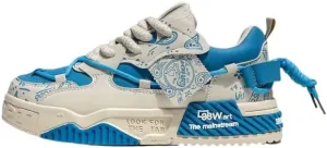 Men's Trendy Platform Lace-Up Sneakers for Walking, Jogging, and Casual Style
