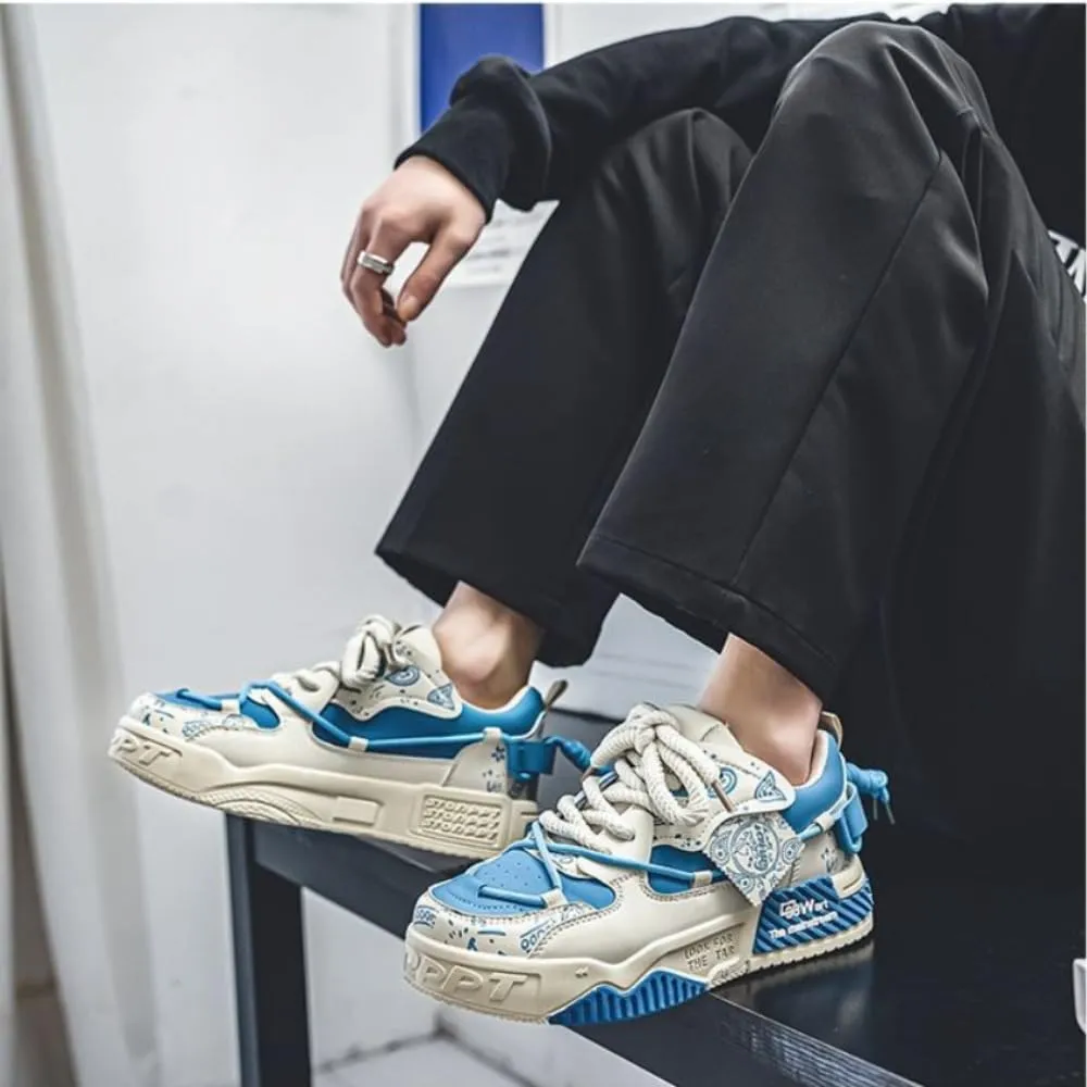 Men's Trendy Stylish Sneakers - Comfortable and Durable for Street Style and Skateboarding - Fashion Trendy Design