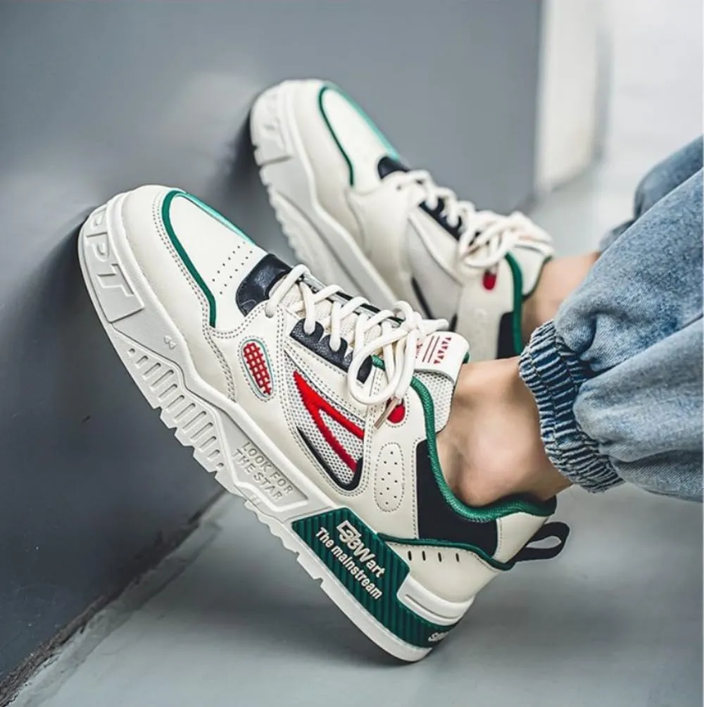Men's Trendy Stylish Sneakers - Comfortable and Durable for Street Style and Skateboarding - Fashion Trendy Design