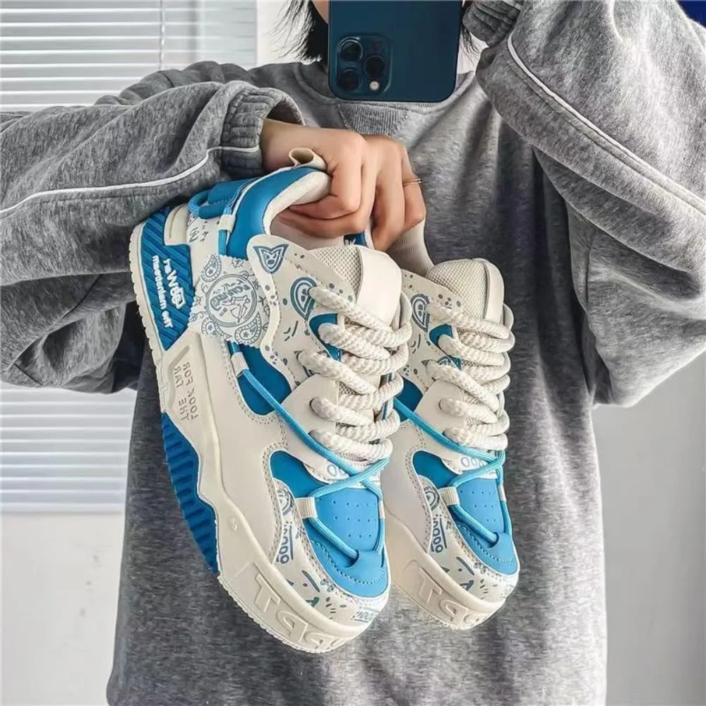 Men's Trendy Stylish Sneakers - Comfortable and Durable for Street Style and Skateboarding - Fashion Trendy Design