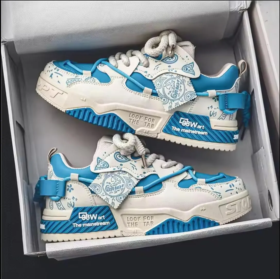 Men's Trendy Stylish Sneakers - Comfortable and Durable for Street Style and Skateboarding - Fashion Trendy Design