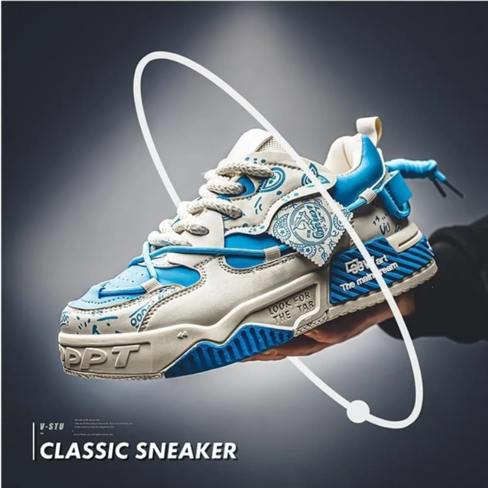 Men's Trendy Stylish Sneakers - Comfortable and Durable for Street Style and Skateboarding - Fashion Trendy Design