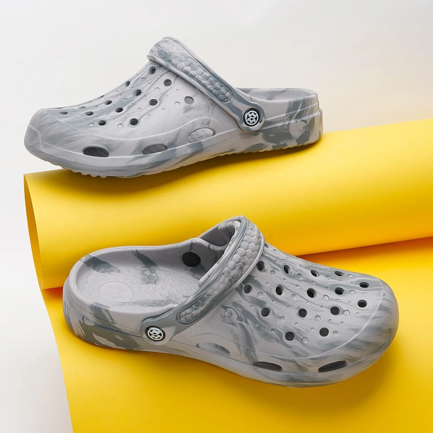 Mens Womens Garden Clogs Shoes with Arch Support Unisex Gardening Slip on Sandals Beach Slippers Shoes Tie-Dye Clog
