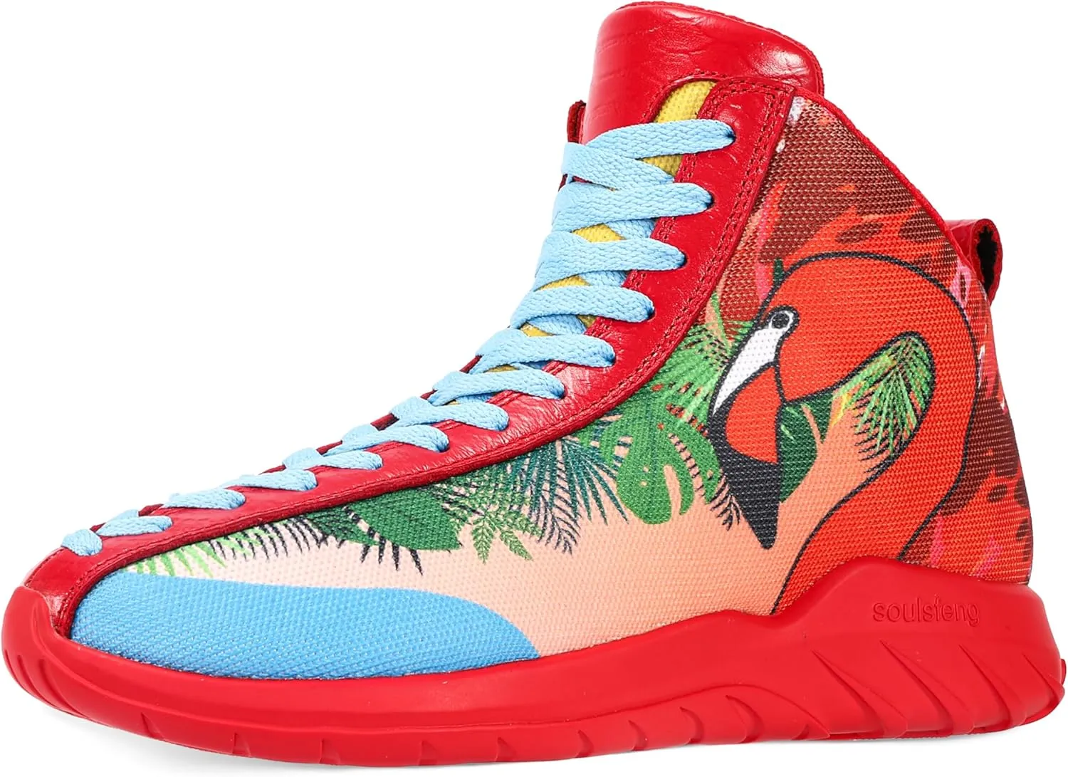 Men's Women's High Top Sneakers Unique Lace Up Lightweight Non Slip Outdoor Basketball Shoes