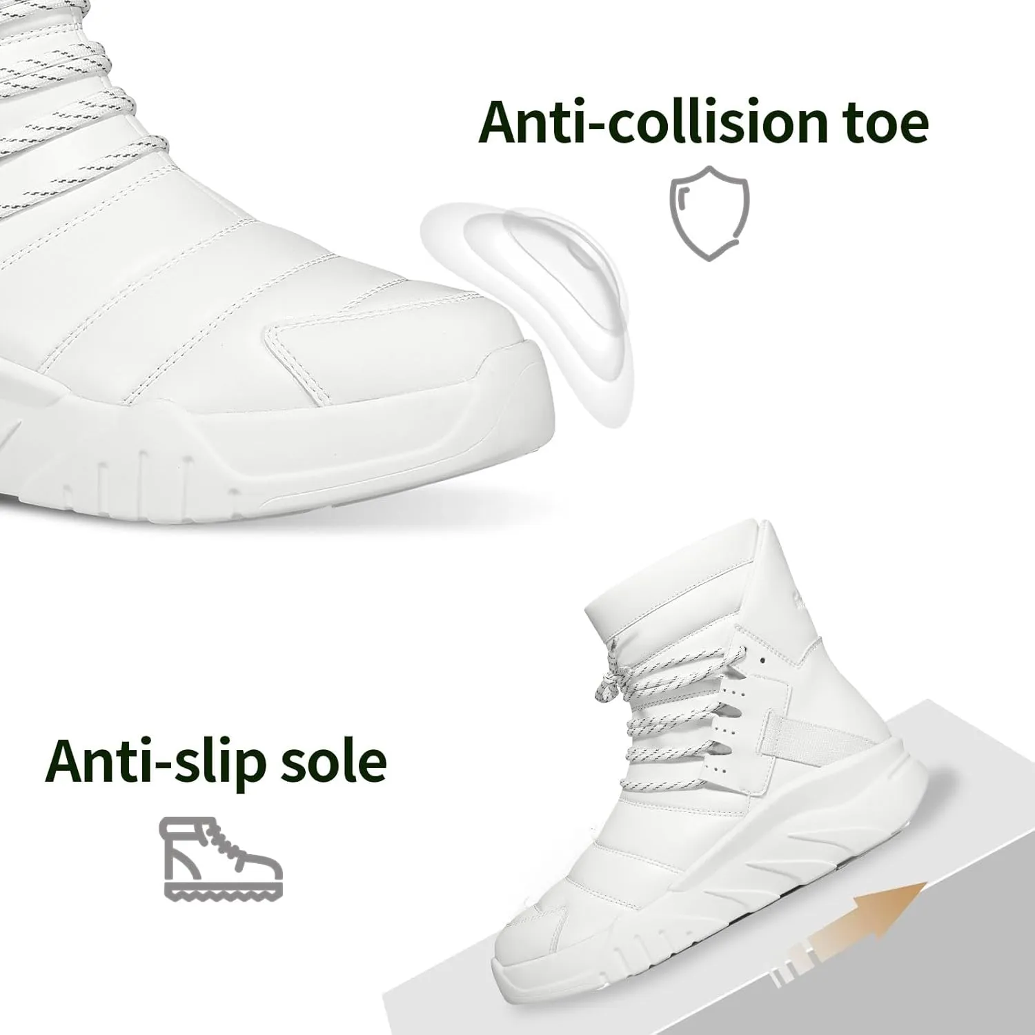 Men's Women's Waterproof Fashion Boots Winter Warm High Top Shoes Anti-Slip Ankle Booties