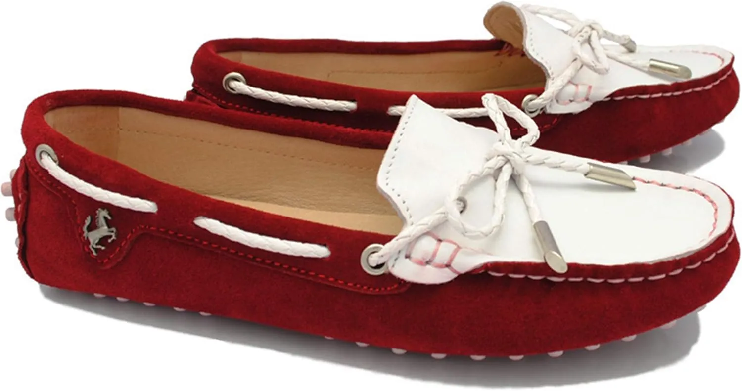 Minishion Womens Boat Shoes Two-Tone Casual Loafers YB9606