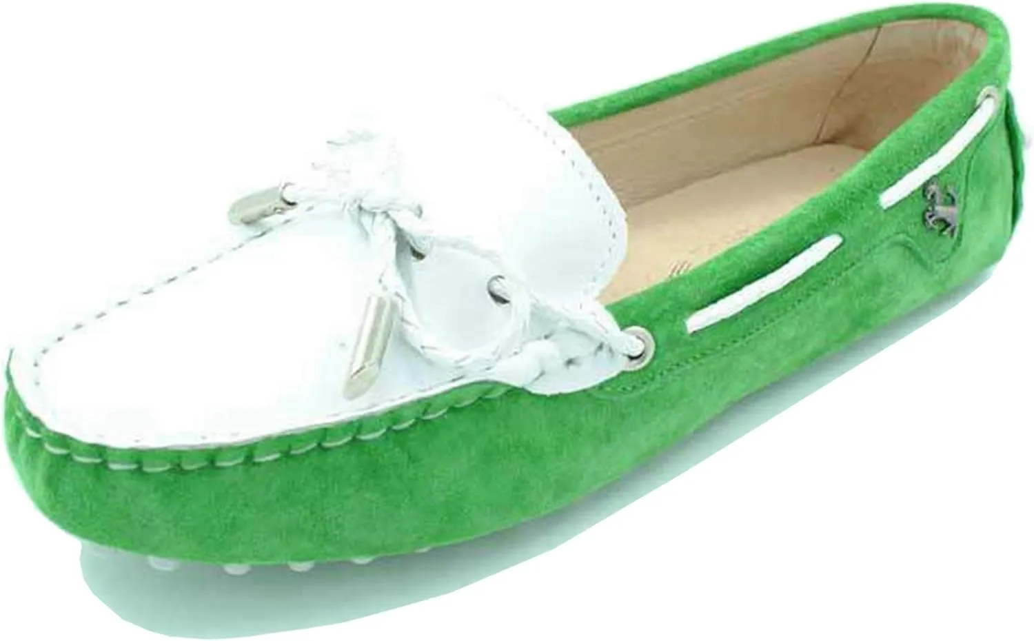 Minishion Womens Boat Shoes Two-Tone Casual Loafers YB9606