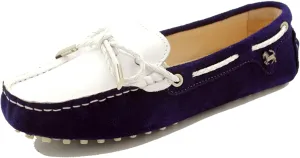 Minishion Womens Boat Shoes Two-Tone Casual Loafers YB9606