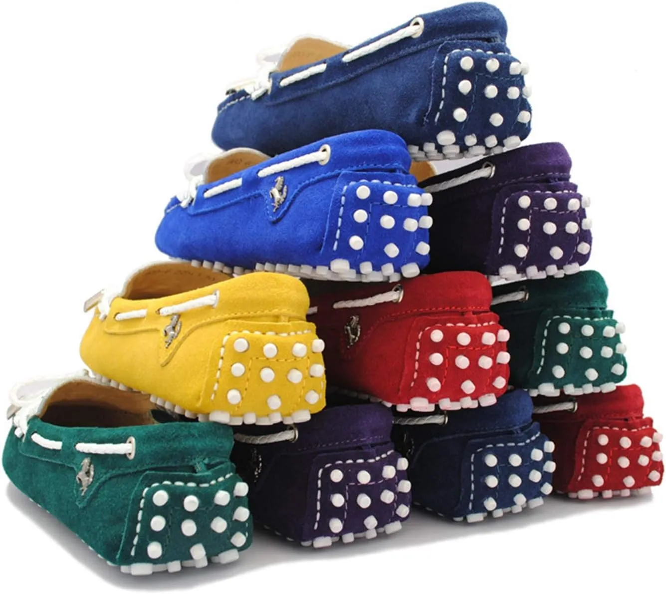 Minishion Womens Boat Shoes Two-Tone Casual Loafers YB9606