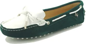 Minishion Womens Boat Shoes Two-Tone Casual Loafers YB9606