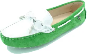 Minishion Womens Boat Shoes Two-Tone Casual Loafers YB9606
