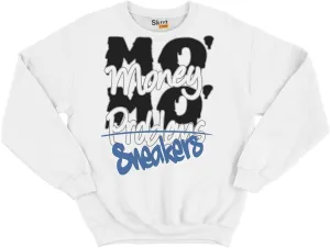 MO Money MO Sneakers Unisex Unisex Crew Neck Sweatshirt Match 5s Retro White XX-Large