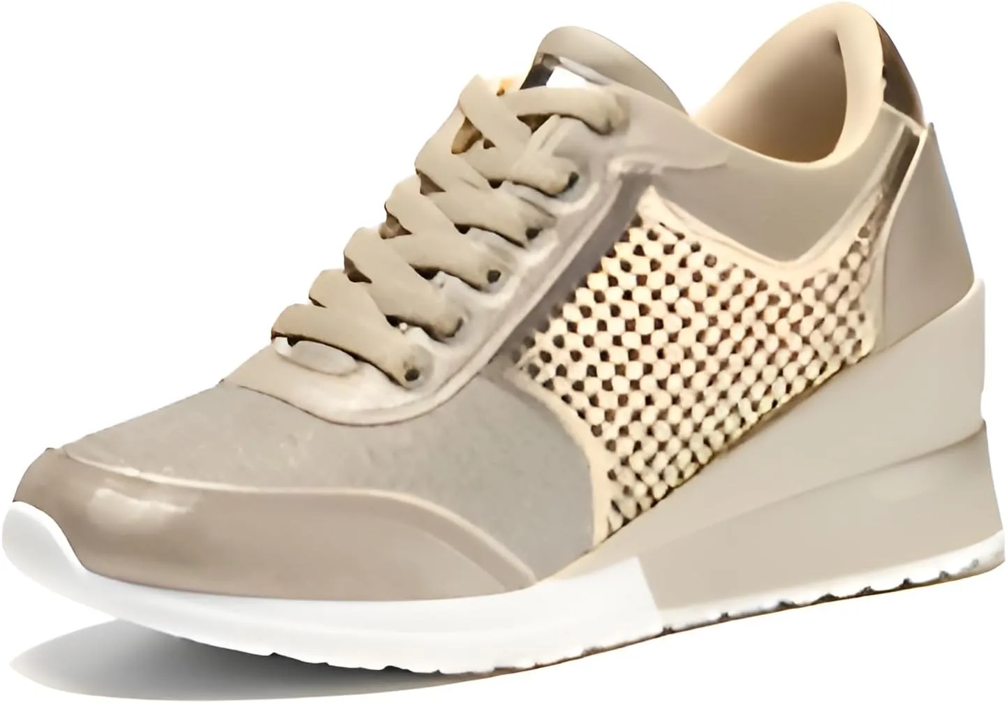 Mokcoliy]Stylish 【Gray Low Sneakers】 for Women - Comfortable Round Toe Mesh Slip-Ons, Perfect for Casual Outings and Daily Wear