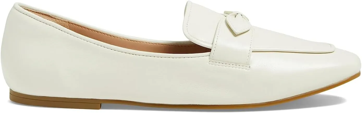 MOOMMO Women Square Toe Flat Heel Loafer Shoes Bow Slip On Penny Loafers Office 1 inch Low Thick Heel Dress Loafers Oxford Matte Casual Driver Walking Loafer Flats Party Wedding Fall Spring 4-11 M US