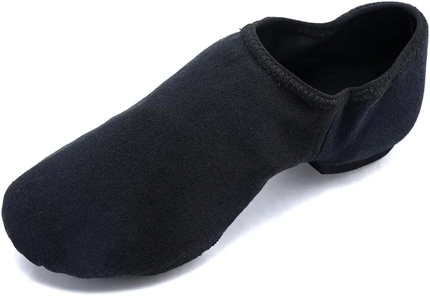 MSMAX Jazz Shoes for Women Stretchy Canvas Kids Training Cheering Dance Sneakers