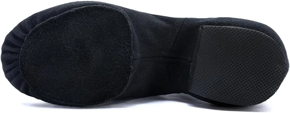 MSMAX Jazz Shoes for Women Stretchy Canvas Kids Training Cheering Dance Sneakers