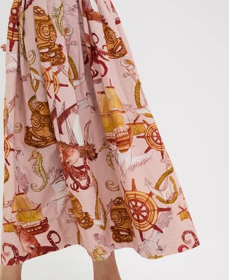 NAUTICAL WONDER STRAPPY MIDI