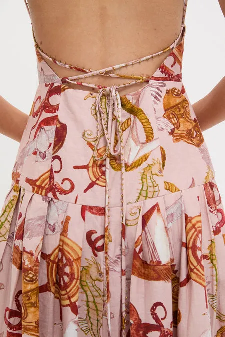 NAUTICAL WONDER STRAPPY MIDI