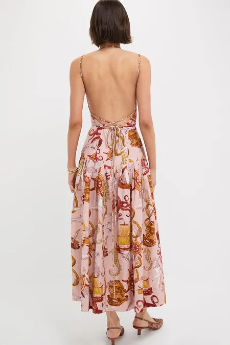 NAUTICAL WONDER STRAPPY MIDI
