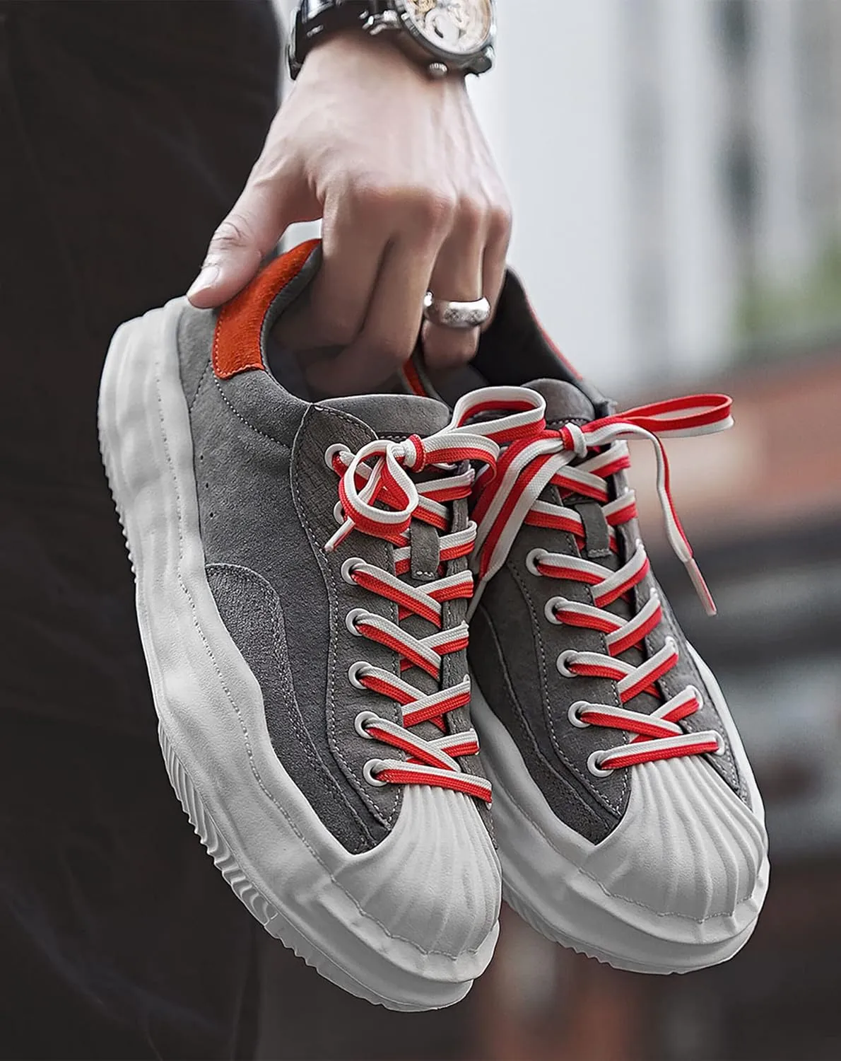 Niepce Inc Streetwear Fashion Low Top Sneakers for Men