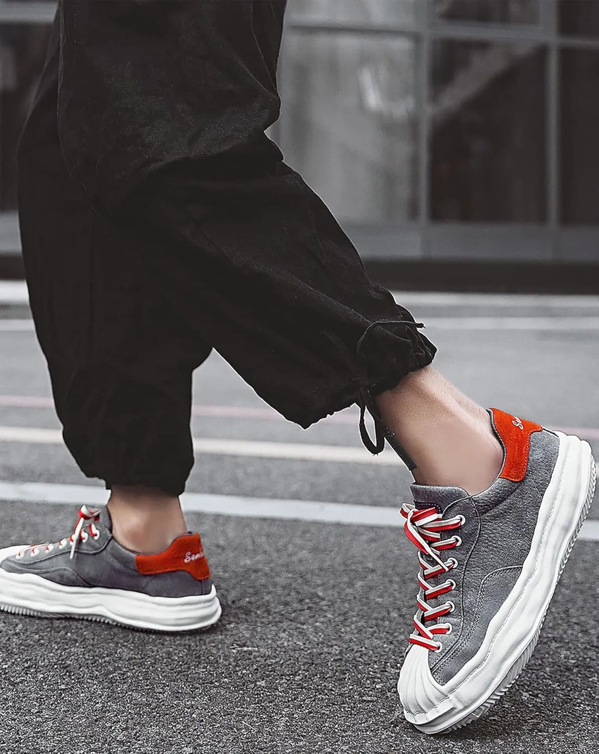 Niepce Inc Streetwear Fashion Low Top Sneakers for Men