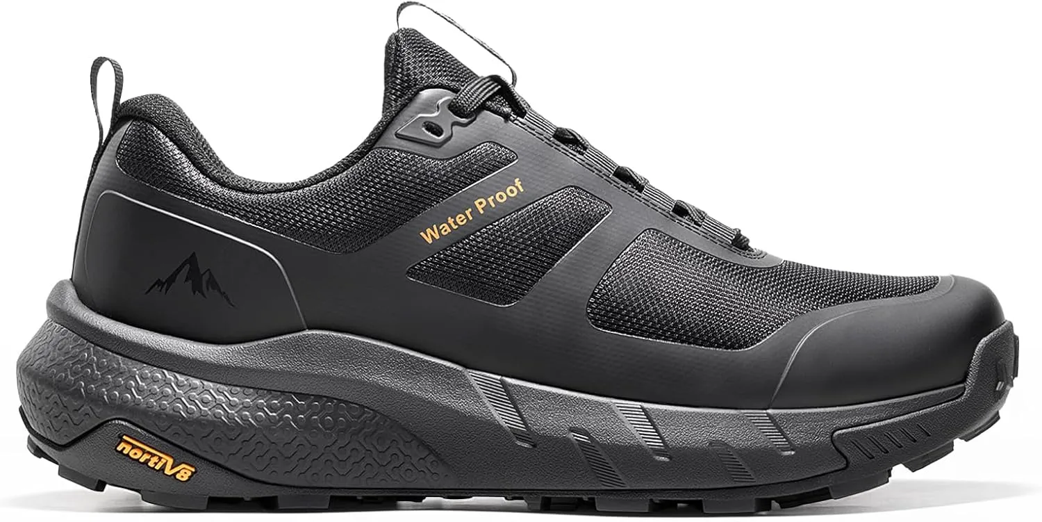 NORTIV 8 Men's Waterproof Hiking Shoes Lightweight Trekking Walking Fashion Sneakers with Arch Support for Camping Tennis Outdoor Training StreamRunner
