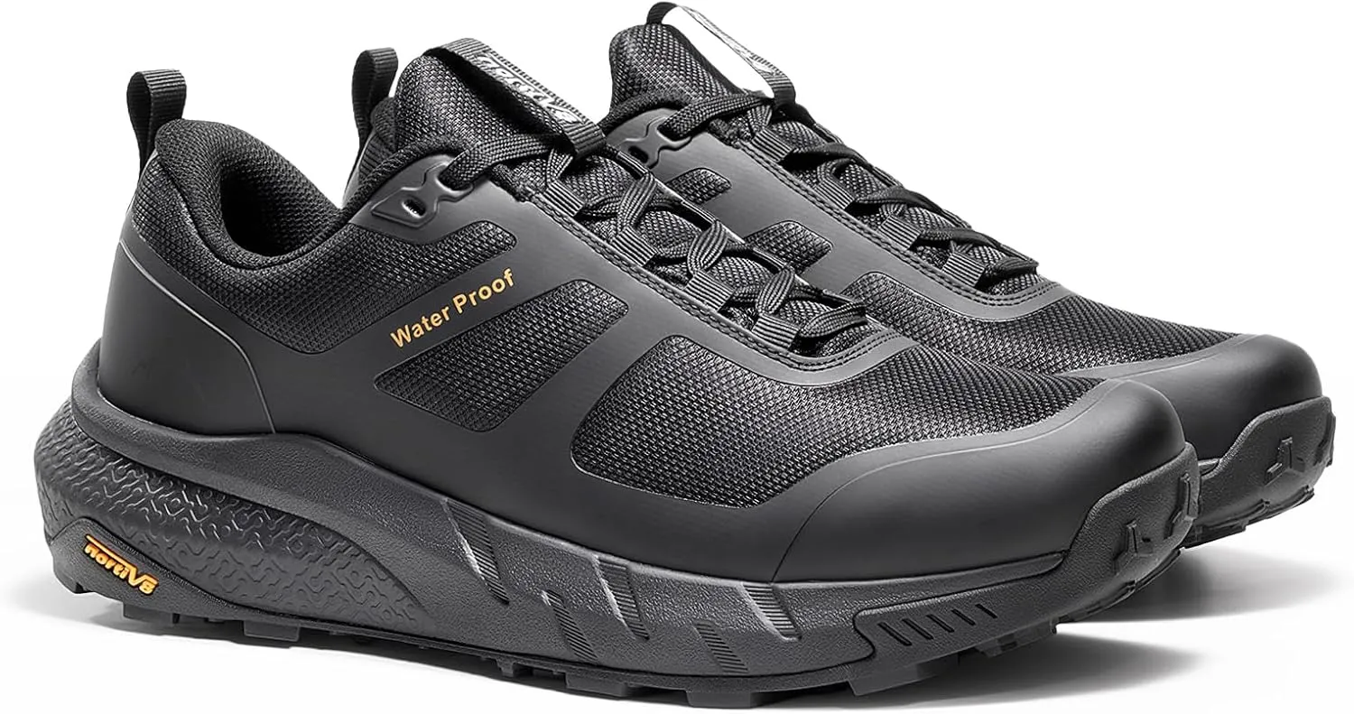 NORTIV 8 Men's Waterproof Hiking Shoes Lightweight Trekking Walking Fashion Sneakers with Arch Support for Camping Tennis Outdoor Training StreamRunner