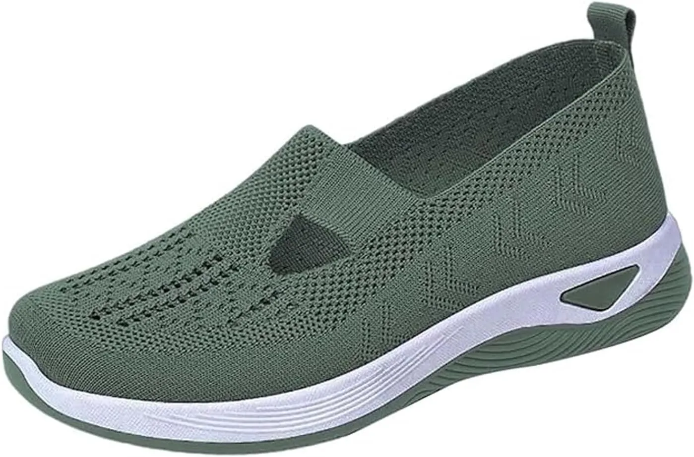 Orthopedic Walking Shoes for Women Woven Breathable Arch Support Soft Sole Shoe Mesh Slip On Diabetic Sneakers