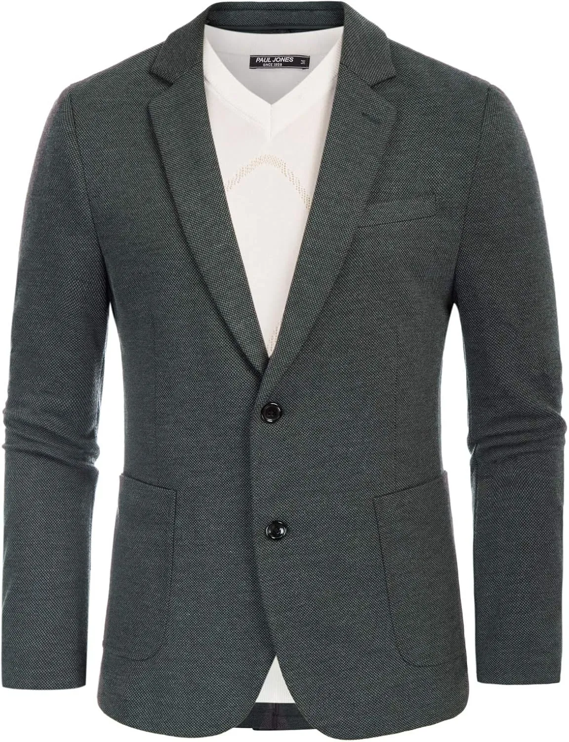 PJ PAUL JONES Men's Casual Knit Blazer Suit Jackets Two Button Lightweight Unlined Sport Coat