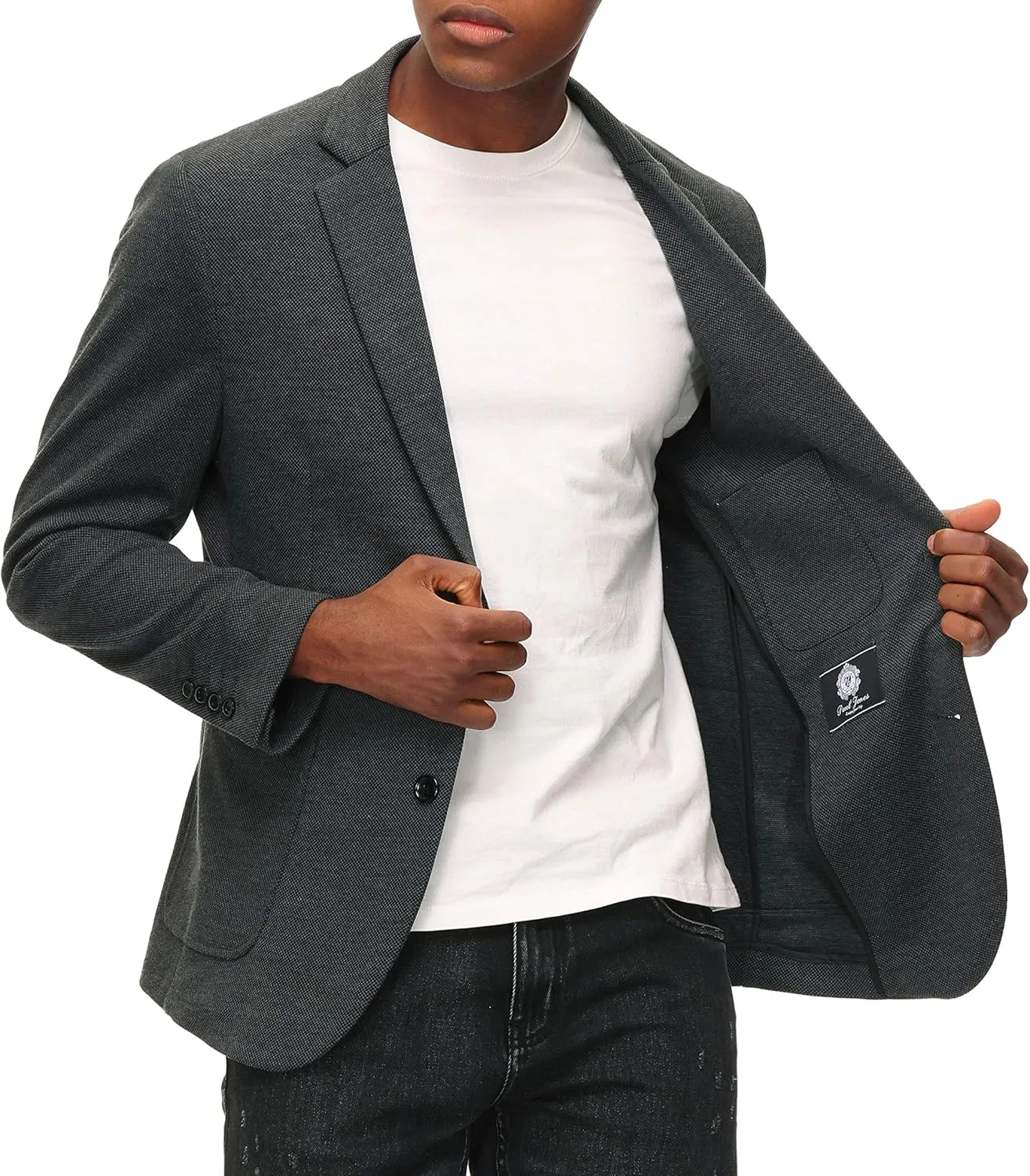 PJ PAUL JONES Men's Casual Knit Blazer Suit Jackets Two Button Lightweight Unlined Sport Coat