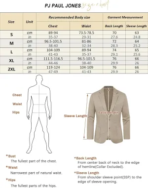 PJ PAUL JONES Men's Casual Knit Blazer Suit Jackets Two Button Lightweight Unlined Sport Coat