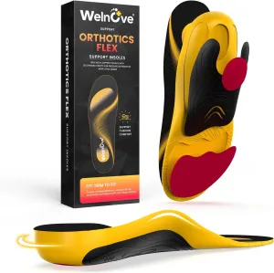 Plantar Fasciitis Insoles for Heel Pain Men Women High Arch Support - Orthotic Shoe Inserts - Boot Work Shoe Insole for Achilles Tendonitis, Heel Spur -L