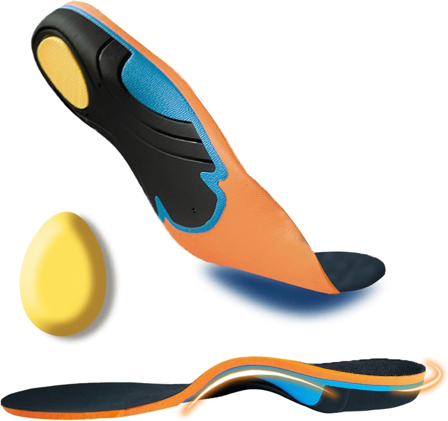 Plantar Fasciitis Relief Insoles Men-240 lbs High Arch Support Shoe Inserts for Women,Comfort EVA Orthotics Insert Absorb Shock Work Boot Shoe Insole for Flat Feet, Pronation, Heel & Foot Pain