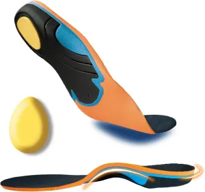 Plantar Fasciitis Relief Insoles Men-240 lbs High Arch Support Shoe Inserts for Women,Comfort EVA Orthotics Insert Absorb Shock Work Boot Shoe Insole for Flat Feet, Pronation, Heel & Foot Pain