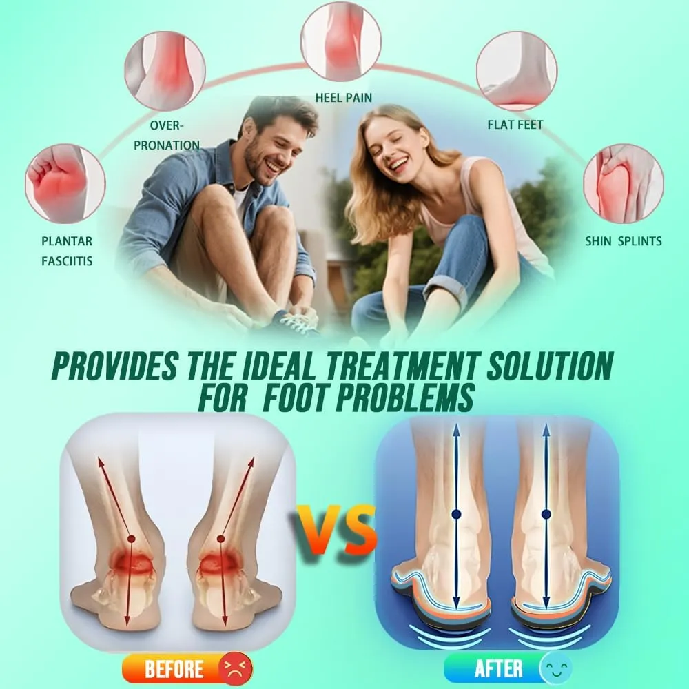 Plantar Fasciitis Relief Insoles Men-240 lbs High Arch Support Shoe Inserts for Women,Comfort EVA Orthotics Insert Absorb Shock Work Boot Shoe Insole for Flat Feet, Pronation, Heel & Foot Pain