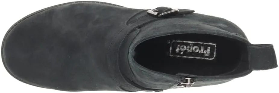 Propet Womens Memphis Round Toe Zippered Casual Boots Ankle Low Heel 1-2" - Brown
