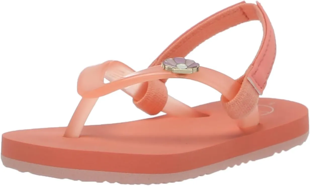 REEF Toddler/Little Kid Charming Flip Flop, Super Lightweight and Soft Footbed, Thin Strap Beach Sandal with Backstrap